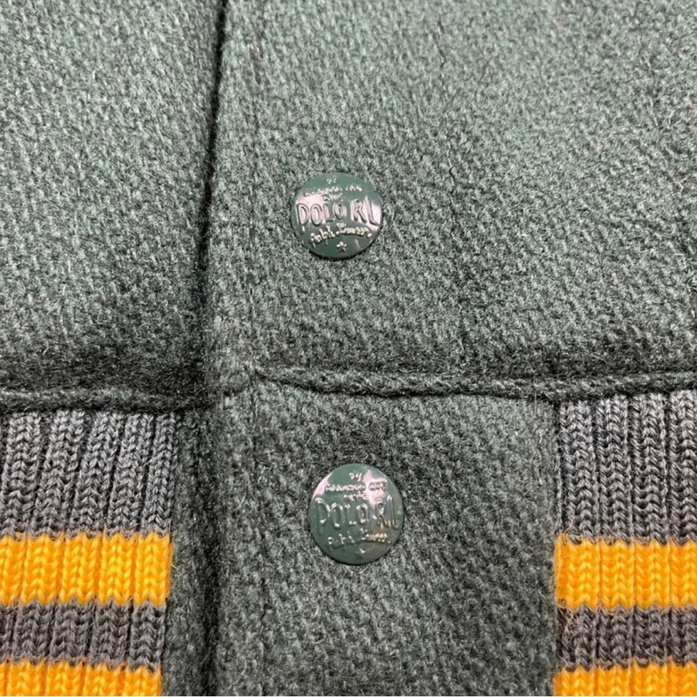 Ralph Lauren Green and Tan Varsity Jacket with beanie - Picture 5 of 8